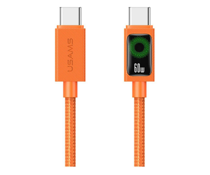 Kabel USAMS Kabel PD 60W USB-C/USB-C 1,2m pomarańczowy